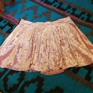 Forever 21 pink velvet skater skirt